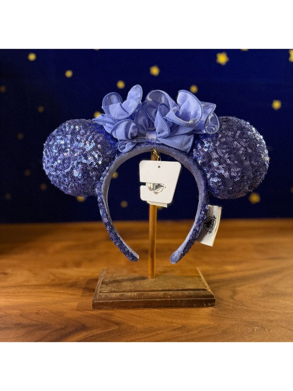 NWT Disney Parks Minnie Mouse Purple Sequin Ear Headband